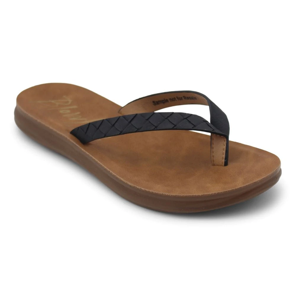 'Blowfish Malibu' Women's Santorini Thong Sandal - Black Sandstone 1 'Blowfish Malibu' Women's Santorini Thong Sandal - Black Sandstone