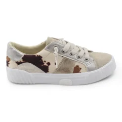 'Blowfish Malibu' Women's Wave Sneaker - Cream Spots Faux Pony Hair / Ice Microsuede / Cream / Gold / Silver -Blowfish Malibu ZS 1366 WAVE CSASR 2 1024x1024@2x